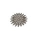 Crystal pearl brooch