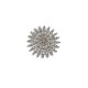Crystal pearl brooch