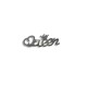 Crown letter brooch