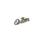 Crown letter brooch