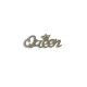 Crown letter brooch