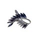 Olive branch crystal brooch