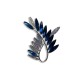 Olive branch crystal brooch
