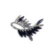 Olive branch crystal brooch